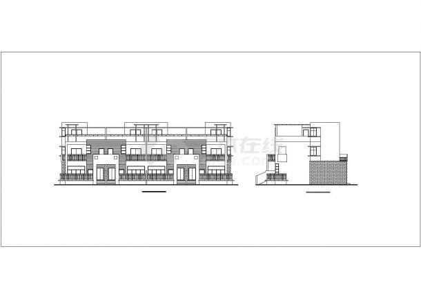 小区现代风格别墅建筑设计施工图纸（含效果图）-图一