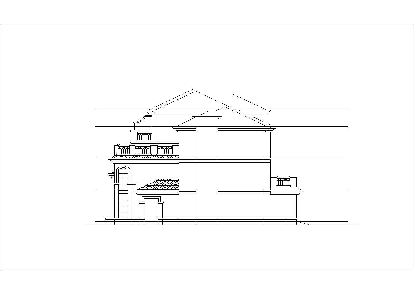高档别墅建筑全套设计施工图纸（含效果图）