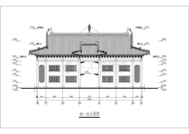 现代寺庙建筑平面图图片
