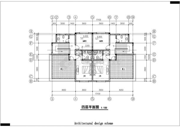 现代风格别墅建筑设计施工方案图纸（含效果图）-图二
