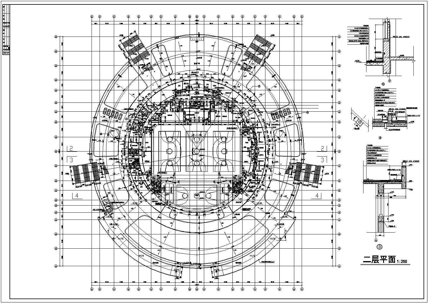 某地大跨度大型体育馆建筑方案设计图