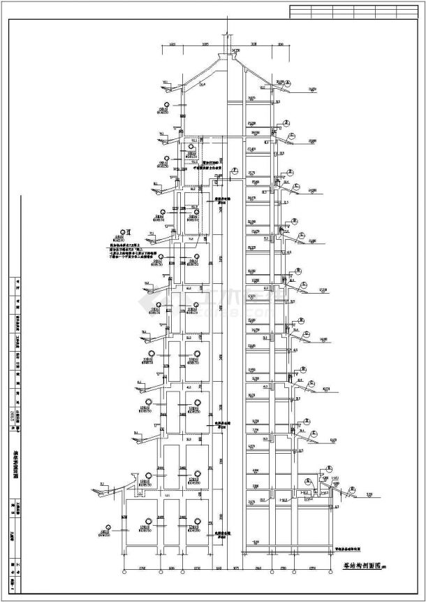 某地区九重塔建筑结构设计施工图纸-图一