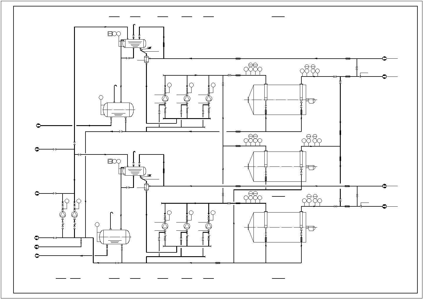 某地区大型燃气导热油炉cad施工设计图
