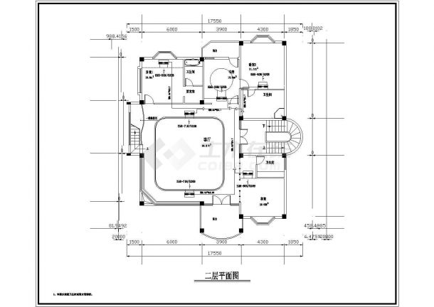 某地区别墅MRV空调cad施工设计方案图纸-图二