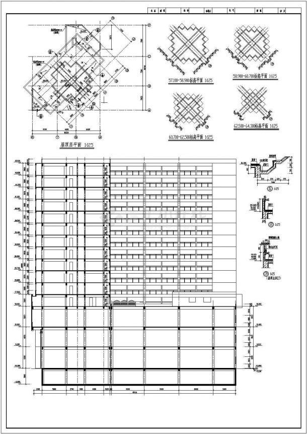 某地十五层居民住宅楼建筑设计方案-图一