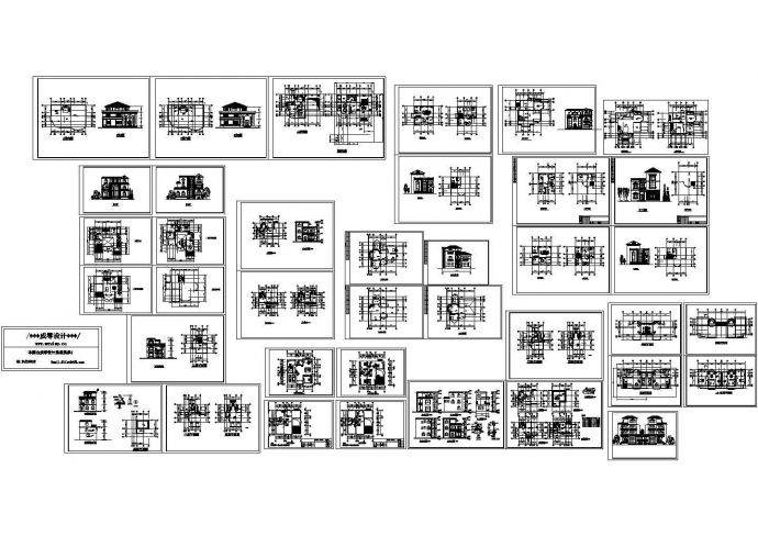 12个别墅的全套设计施工图纸（图纸整合）_图1