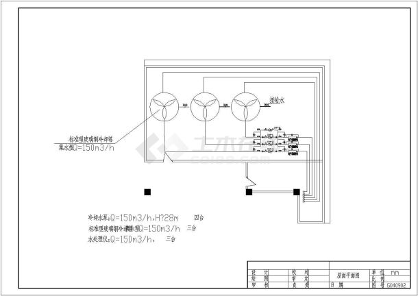 某地区国际鞋城综合楼空调工程全套cad设计图纸-图二