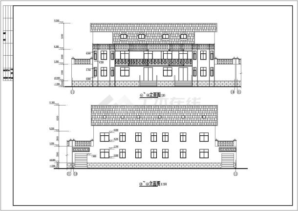 某工业园区三层公寓酒店结构设计施工图-图一