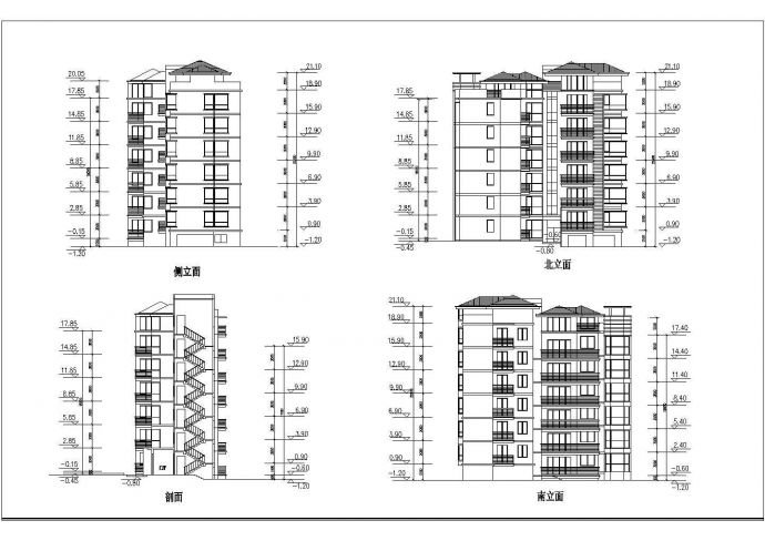 某地六层单元住宅建筑设计扩初方案_图1