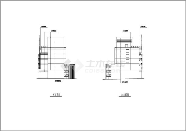 某市商住楼建筑施工图（共12张）-图二