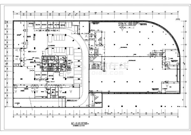 四川省某地区工程地下层CAD建施图-图二
