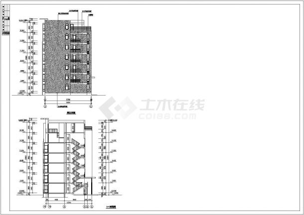 四川省某地区住宅平立面建筑施工图-图二