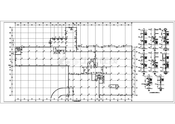 二层车库建筑cad设计施工图-图二