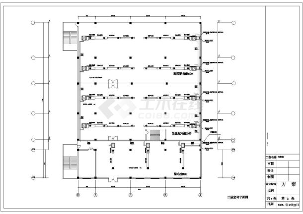 某地区办公楼空调整套平面cad设计施工图纸-图二
