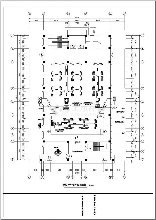 某地区高档会议厅空调平面cad 设计施工图-图二