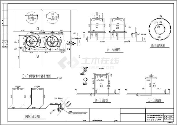 丙类液体储罐防火冷却给水系统施工图-图一