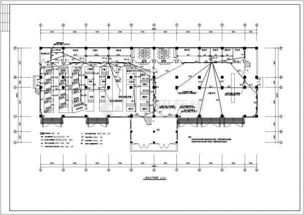 某中学4层框架式结构实验楼电气设计施工图-图一
