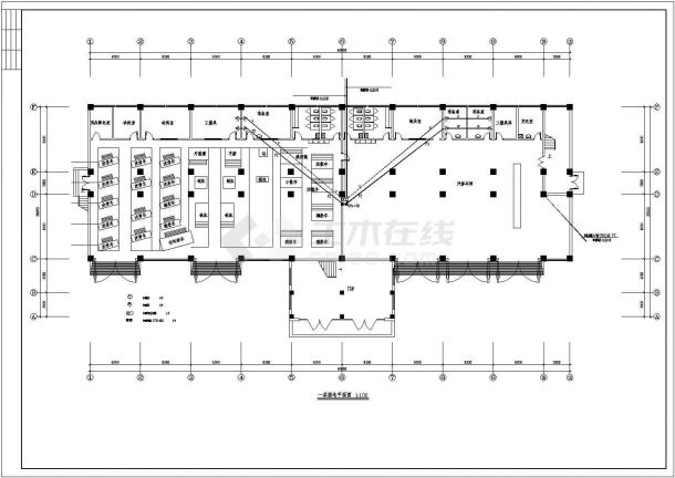 某中学4层框架式结构实验楼电气设计施工图-图二