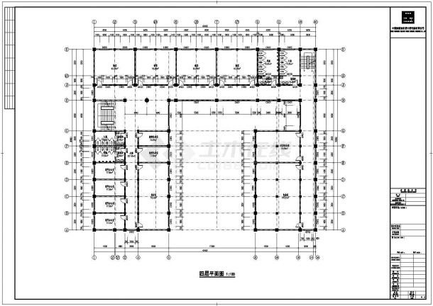 五层教学楼3200平方米框架结构图-图二