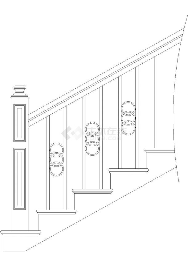 CAD室内设计施工图常用图块之楼梯扶手-图一