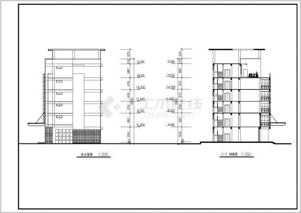 某地六层办公楼全套建筑设计施工图-图二