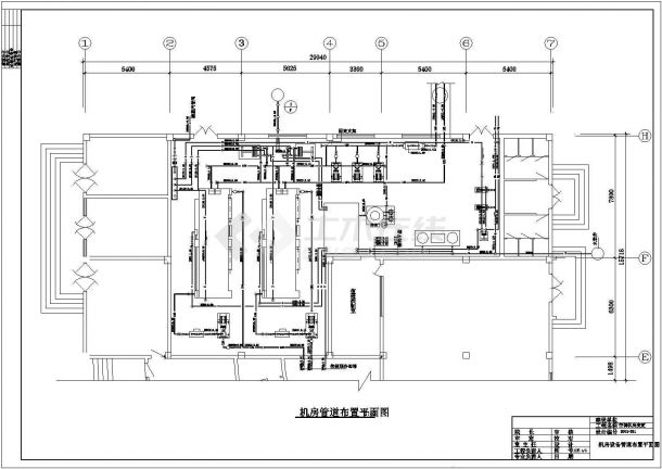 某地区冷冻机房设计CAD施工图纸-图一