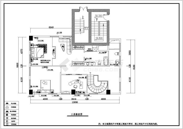 某地三层空中别墅建筑设计规划装修图-图二