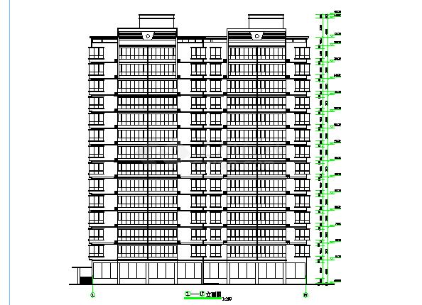 某地十四层框架结构住宅建筑设计施工图-图一