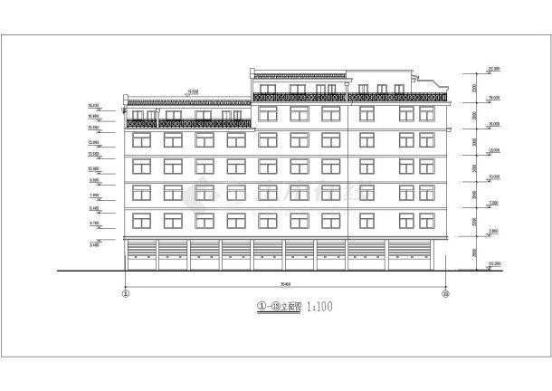 某地六层新建居民住宅楼建筑施工图-图二