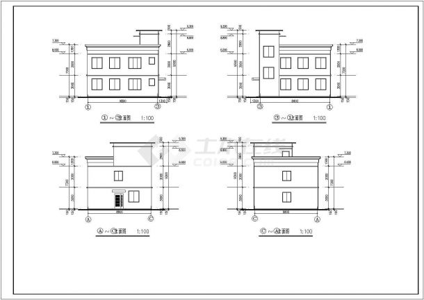 某地二层框架结构住宅楼建筑设计施工图-图一
