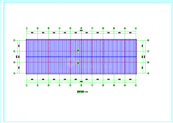 单层门式钢结构厂房结构CAD施工图-图二