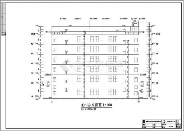 江苏省某城市高层办公楼CAD建筑图-图一