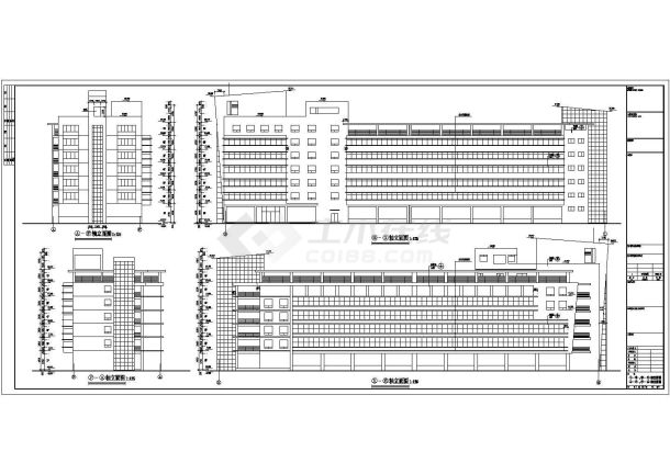 浙江省某城市五层工艺厂厂房建施设计图-图一