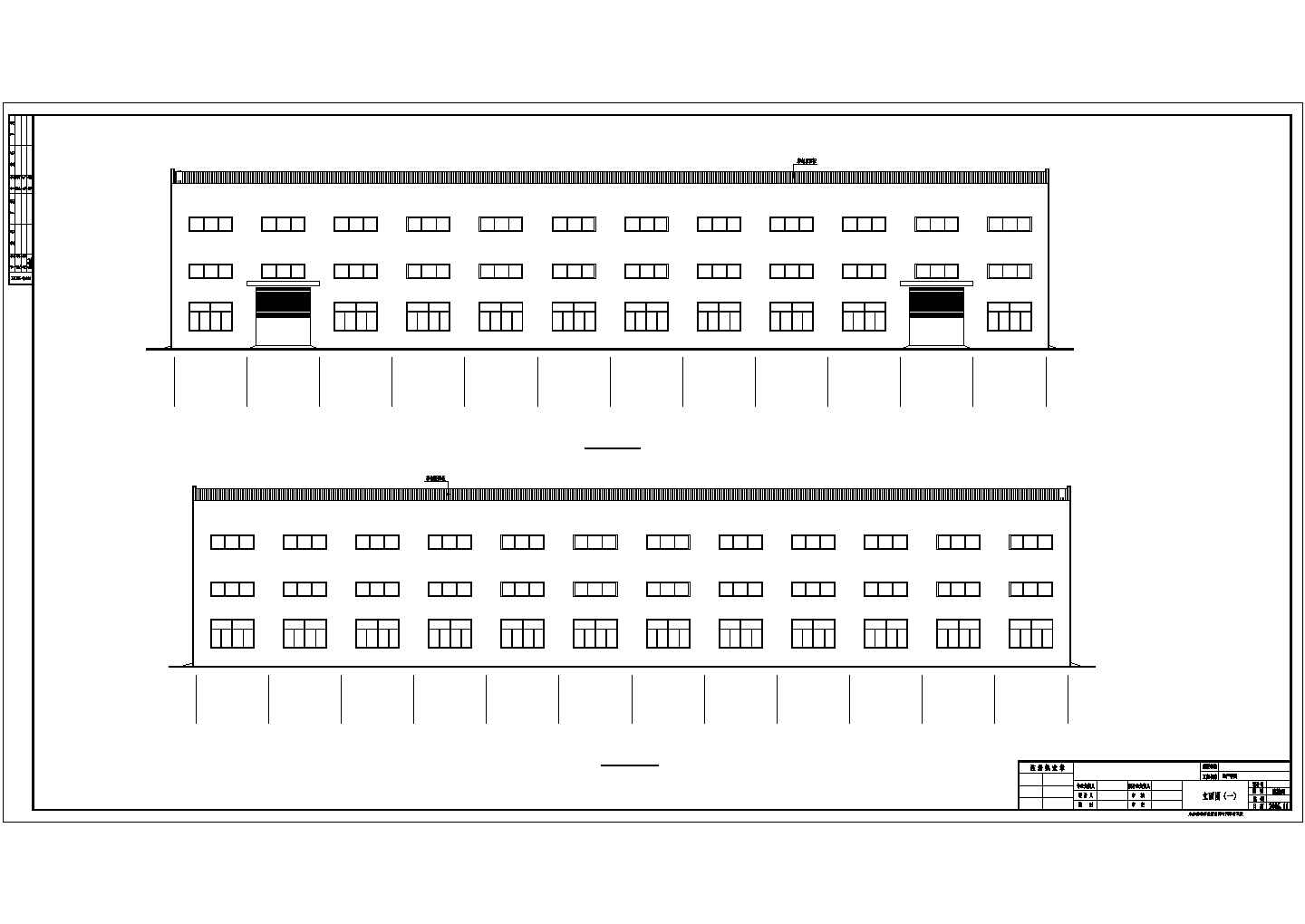 四川省某城市三层教学楼结构设计图