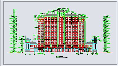 某地12层框架结构酒店建筑方案图-图一