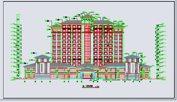 某地12层框架结构酒店建筑方案图-图二