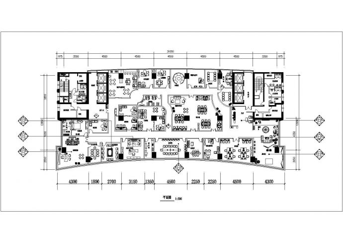 某地区办公空间装修总CAD设计图纸_图1