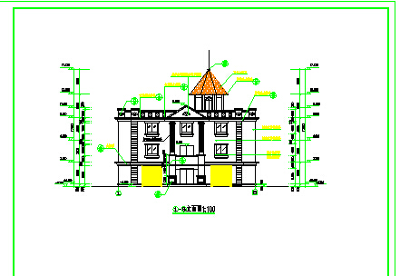 某地三层村委会办公楼建筑设计施工图