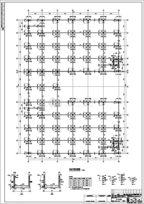 杭州某加工厂区框架厂房结构施工图-图二