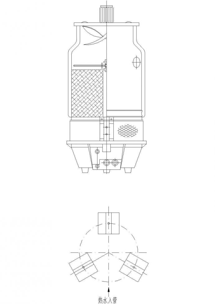 冷却塔图块汇总（建筑cad图纸）_图1