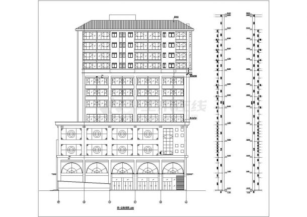 12层带放映厅综合楼商住楼建筑施工图含效果图-图二