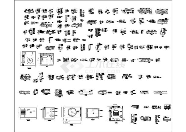 室内装修设计cad节点详细施工图-图一