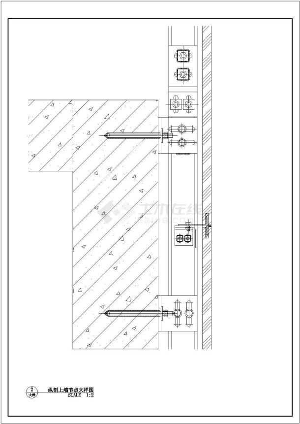 某地区某厨房建筑施工装修大样CAD设计图纸-图二