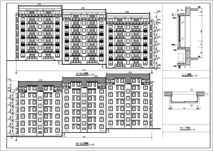 砖混结构3100平方米住宅楼建筑施工图_图1