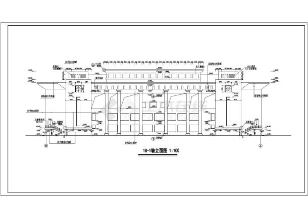 某地两层框架结构剧院建筑设计施工图-图一