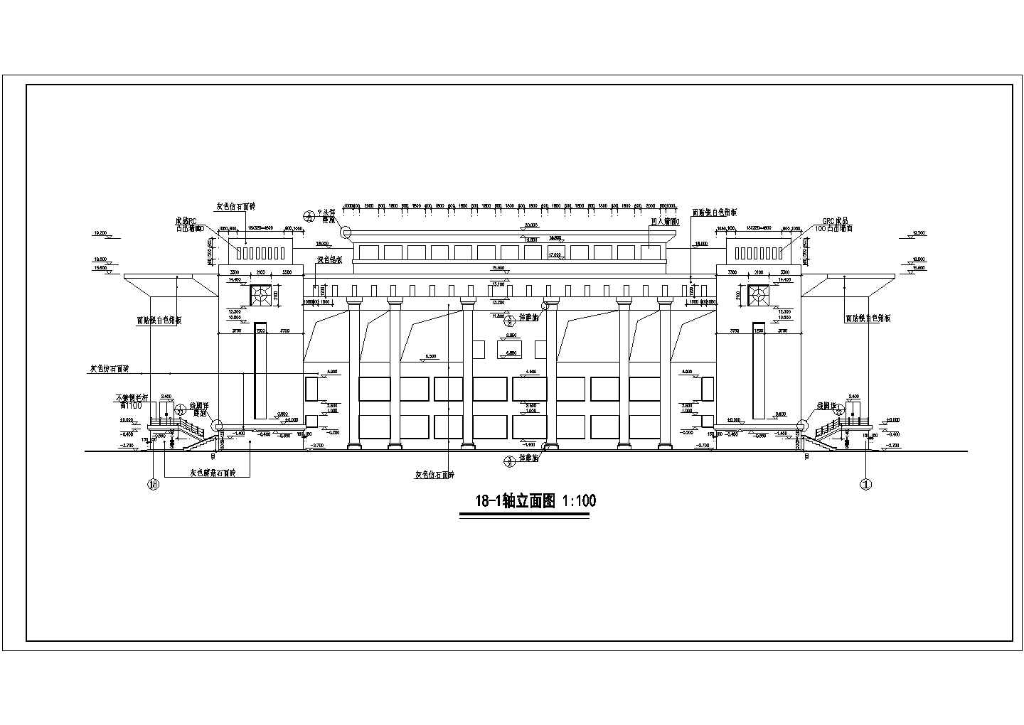 某地两层框架结构剧院建筑设计施工图