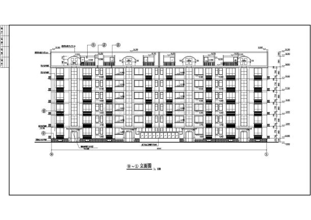 某地六层砖混结构住宅楼建筑设计施工图-图二