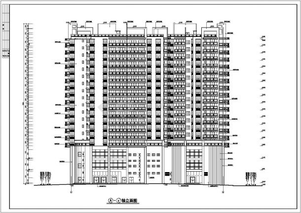 【重庆】18层框剪结构商住楼建筑设计施工图-图一