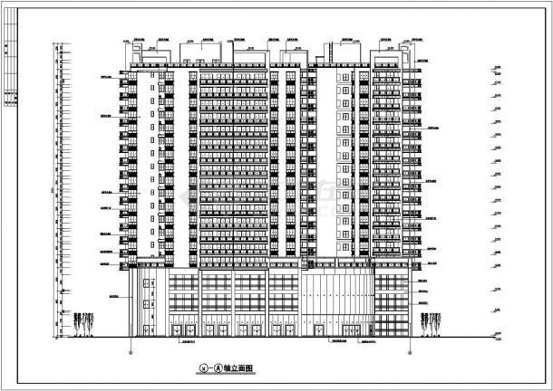 【重庆】18层框剪结构商住楼建筑设计施工图-图二