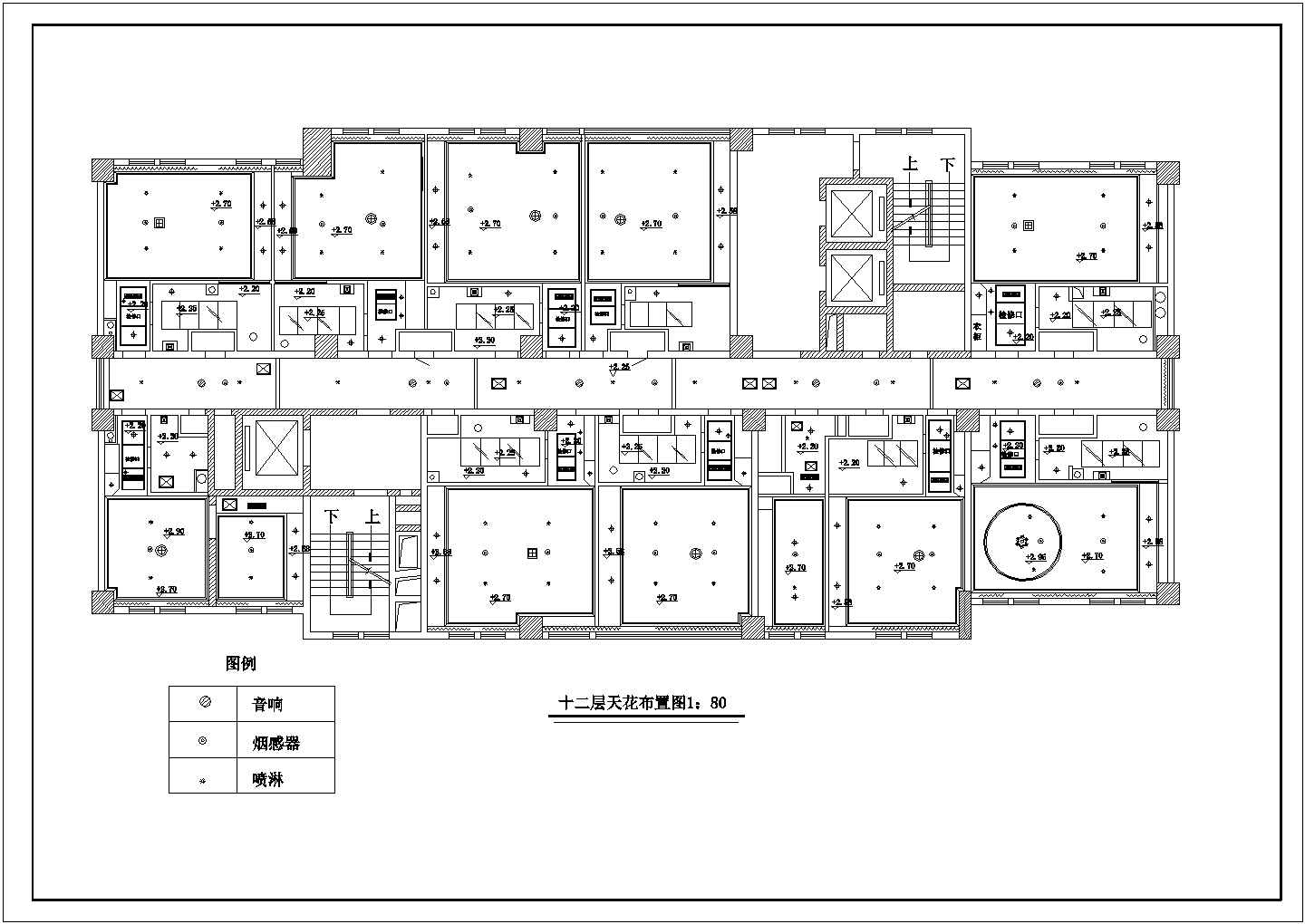 某地区宾馆客房内部建筑设计CAD图